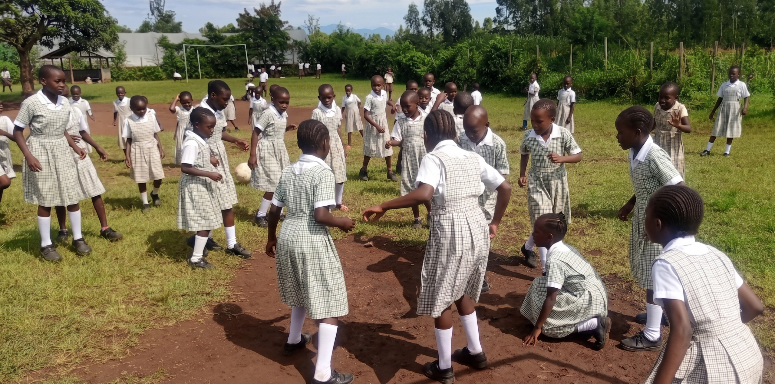 Sponsored female students thriving in a local Obaria Beach classroom